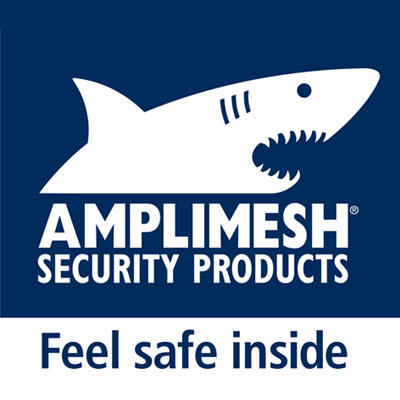 Amplimesh security products logo - feel safe inside.