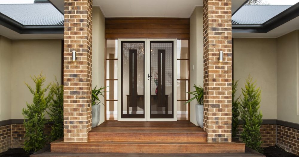 5 Appealing Entry and Front Door Security Design Ideas 1 Enjoy a visually and security enhanced entrance with security screens.