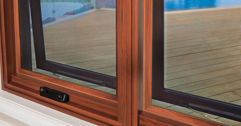 Fire escape window screens offers protection and easy exit in the event of a fire.