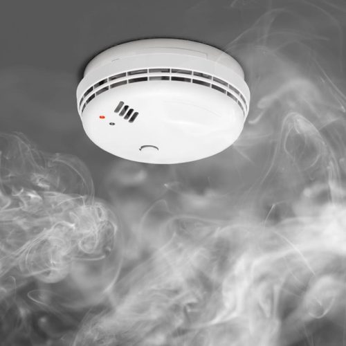 Smoke alarm, as part of a home fire escape plan.