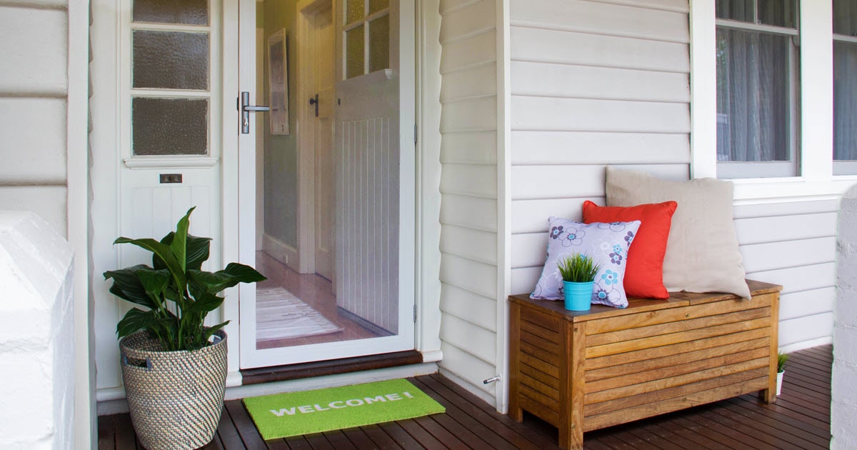 Dog flaps can be installed on screen doors.