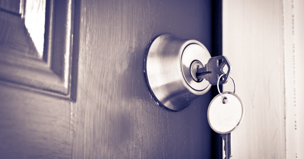 By far the most common lock found on homes, keyed locks are reliable and provide a good level of security.