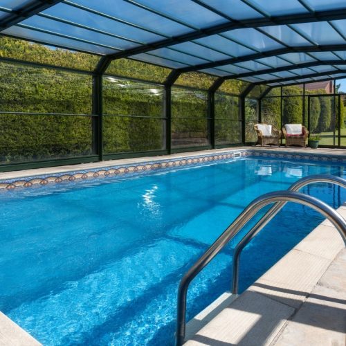 A swimming pool enclosure is a great way to enjoy swim all year round.