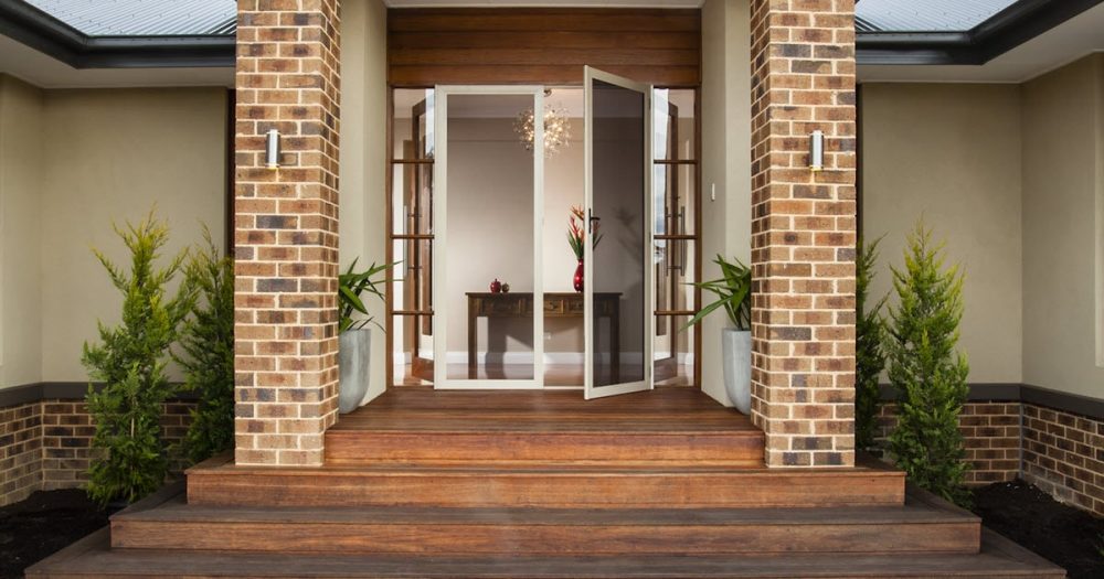 Installing a solid front door in your home helps deter burglars.