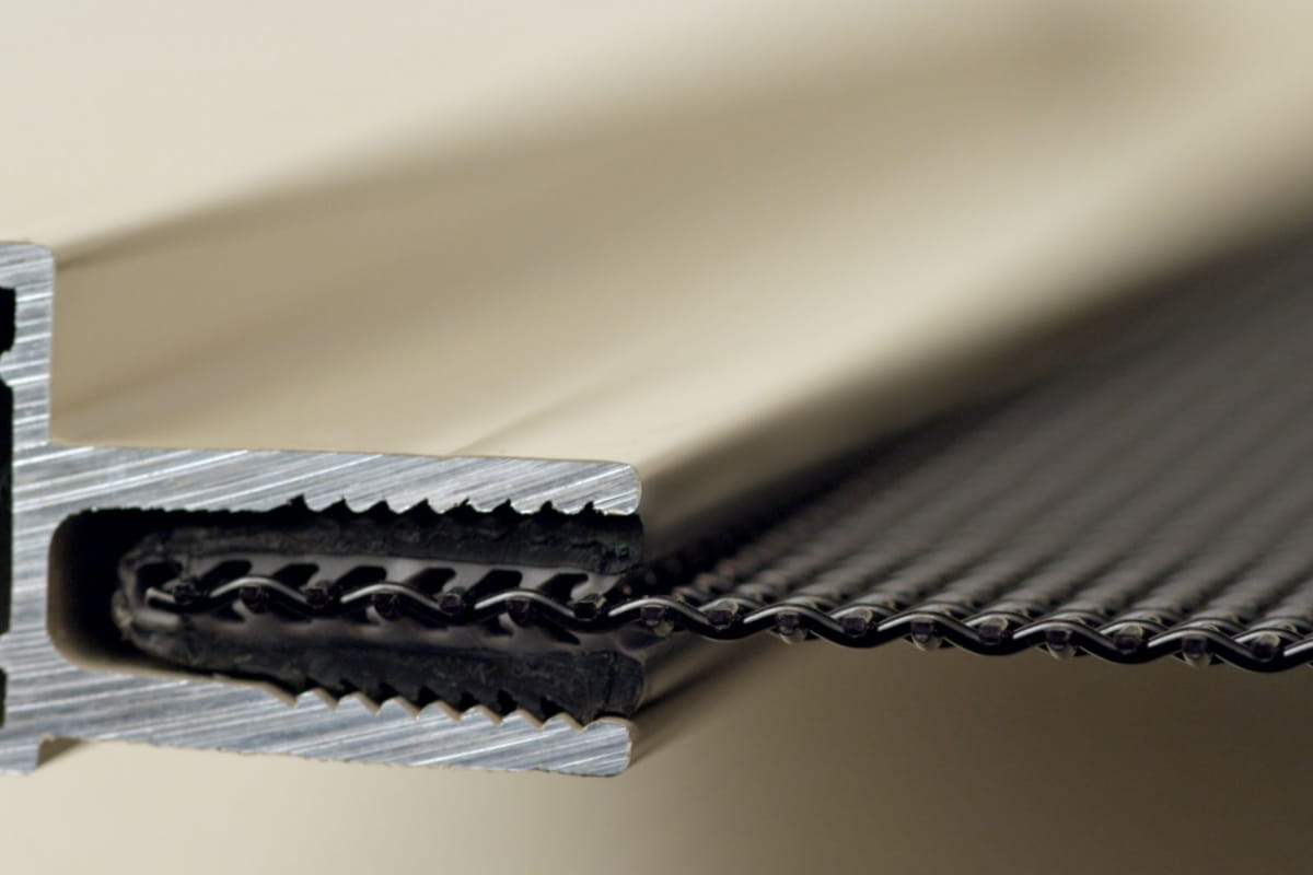 What Makes a Barrier Door Different From a Security Door? 3 Close up of SupaScreen frame clamp.