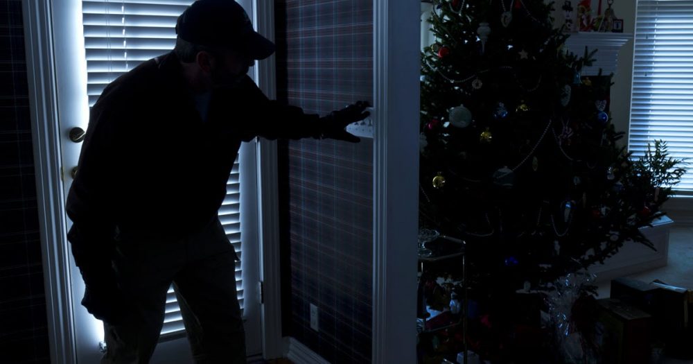 Thieves often burglar a house during busy periods such as Christmas or Easter.